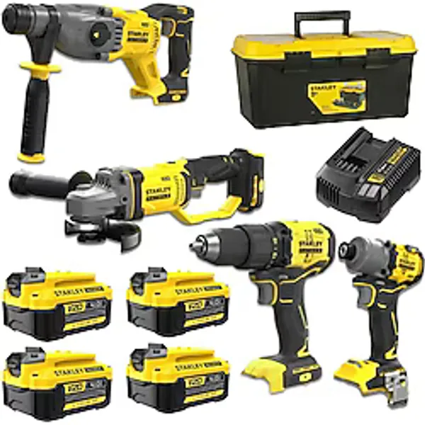 Stanley Fatmax V20 4'lü Akülü El Aletleri Seti (4X4.0AH Akü + Şarj Cihazı + Taşıma Çantası)