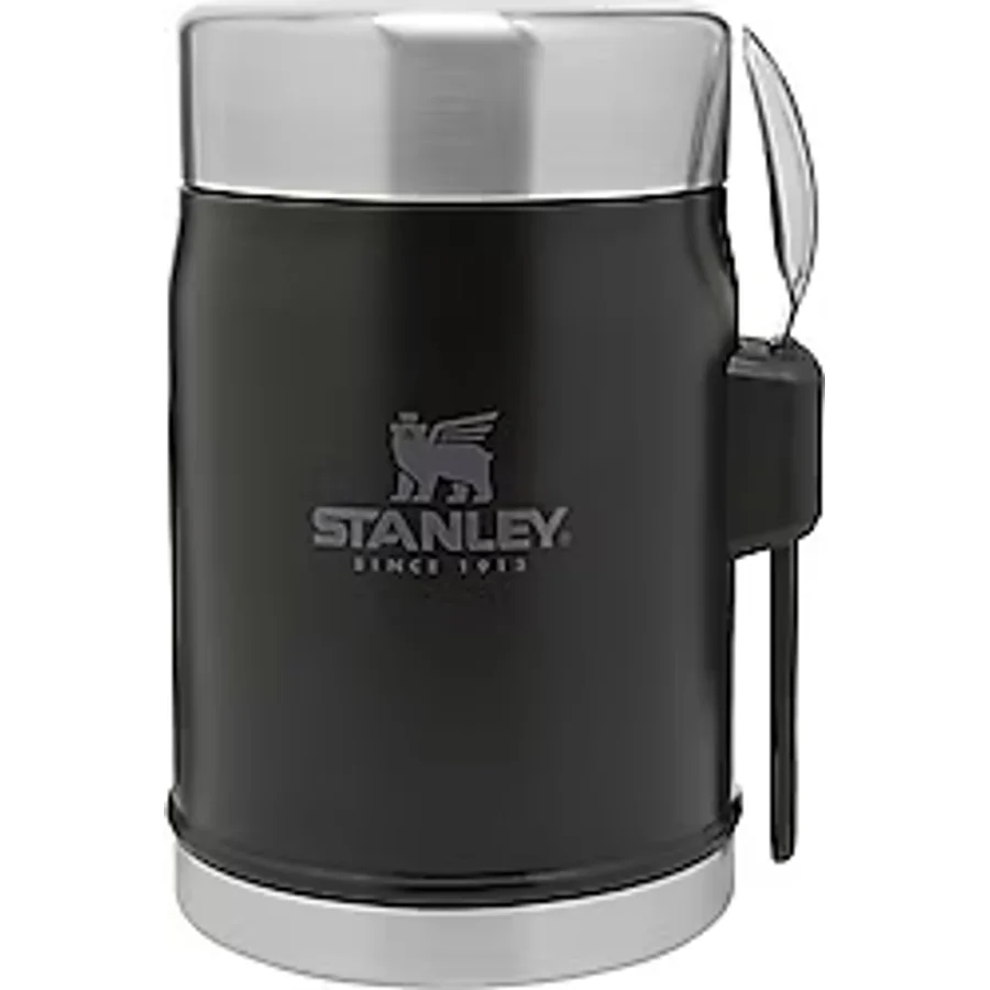 Stanley Klasik Kaşıklı Siyah 0.40 lt Çelik Yemek Termosu