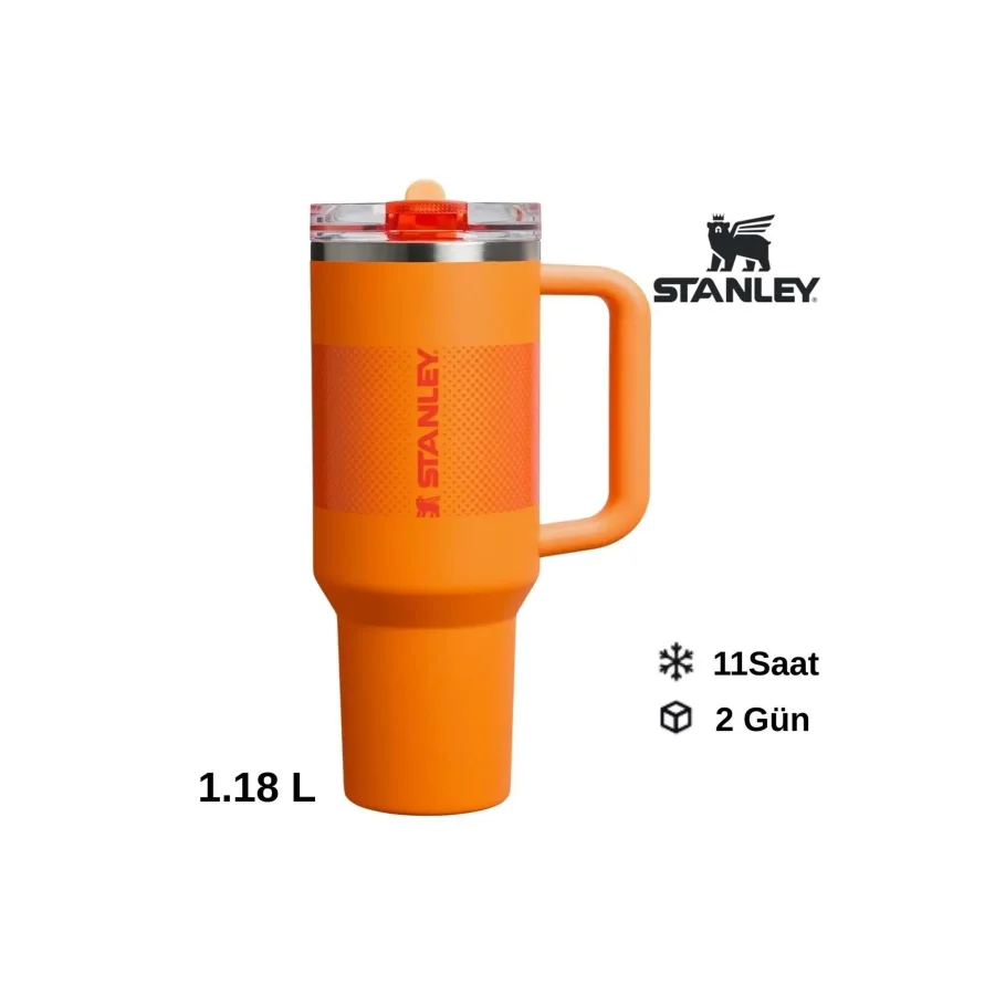 Stanley Quencher ProTour Turuncu 1.18 lt Pipetli Termos Bardak