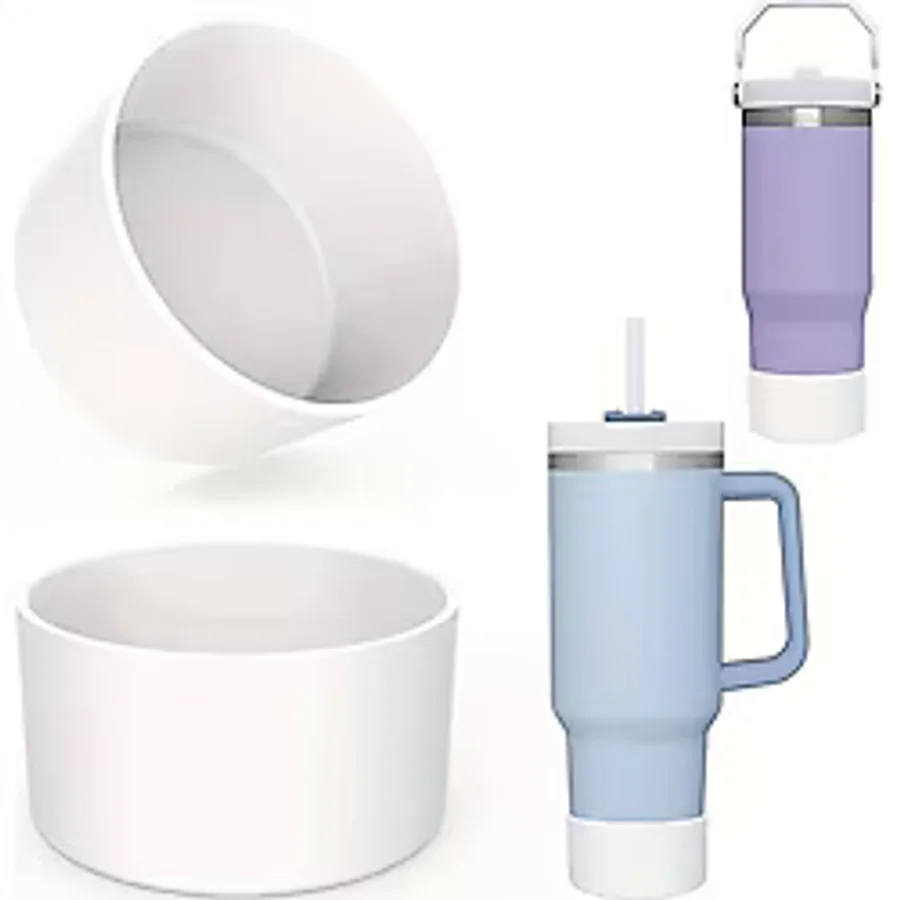 Stanley Quencher - Yeni Nesil Pipetli Termos Aksesuarı Kalın Silikon Taban Koruyucusu ( 1ADET) - Beyaz