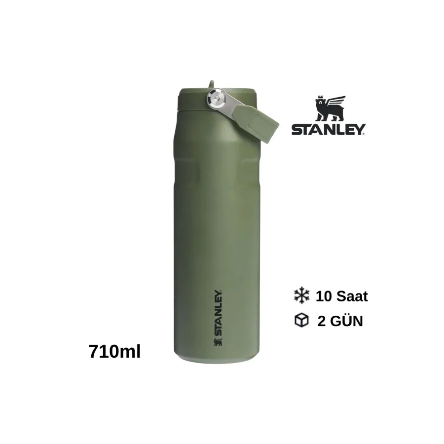 Stanley The IceFlow Flip Straw 2.0 Haki 0.70 lt Pipetli Termos Bardak