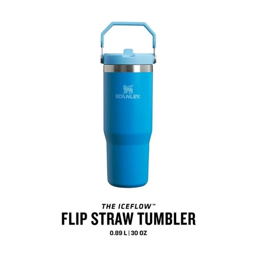 Stanley The Iceflow Flip Straw Mavi 0.60 lt Pipetli Termos Bardak