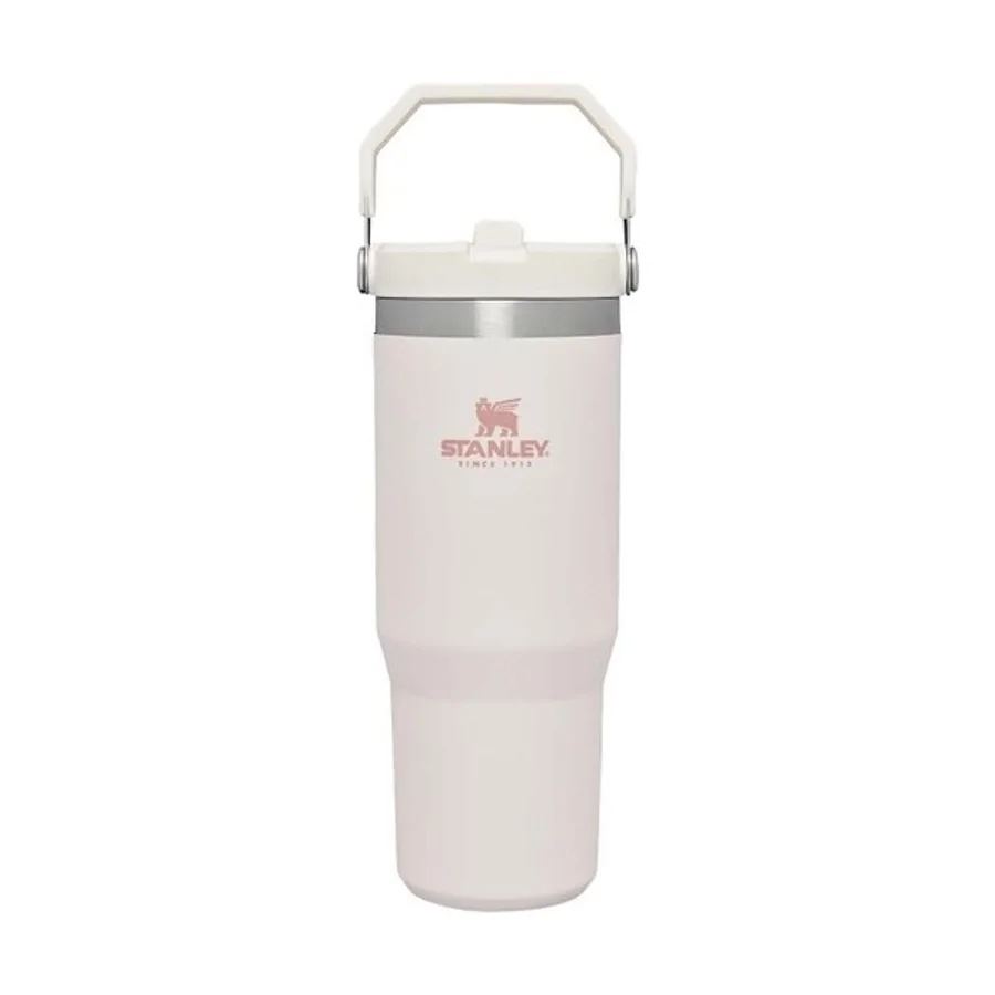 Stanley The IceFlow Flip Straw Pipetli Termos Bardak 0,89 LT Açık Pembe - 890 ml - Pudra