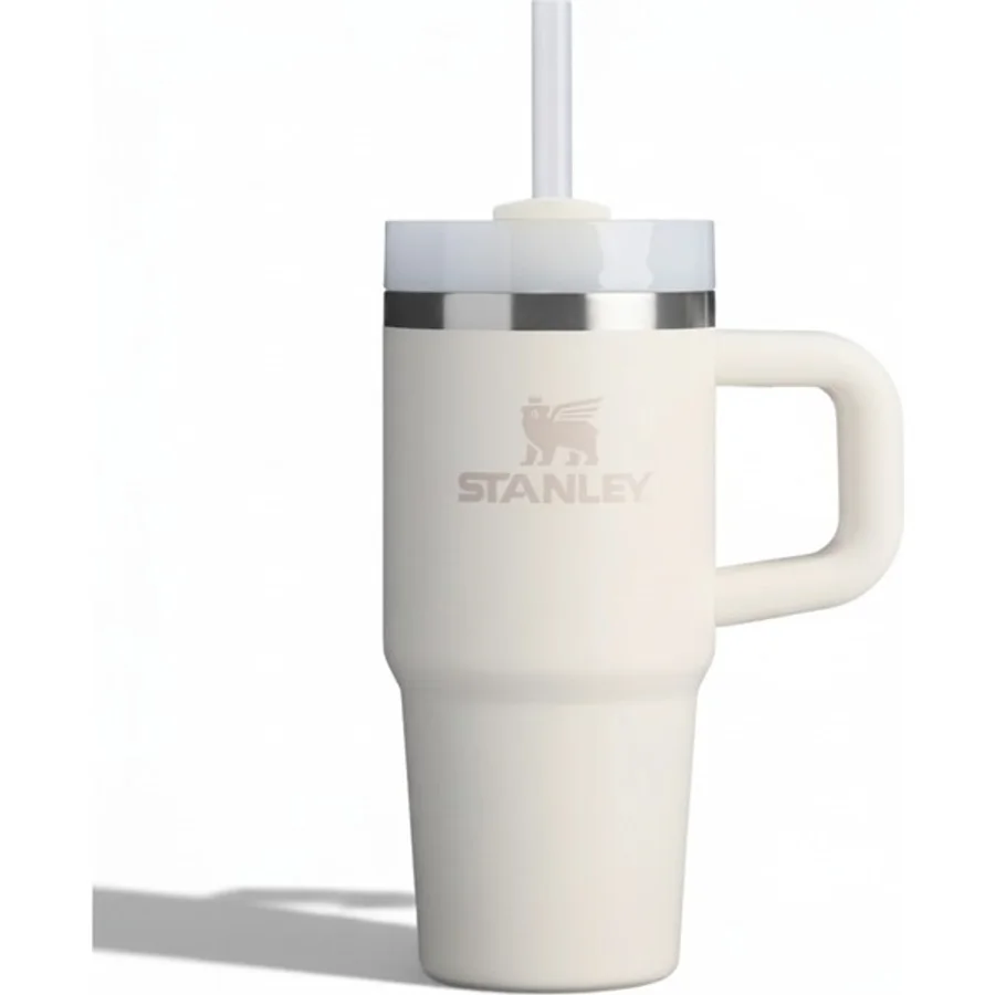 Stanley The Quencher Protour Flip Straw Tumbler 14 Oz (0,41 Litre) Sızdırmaz Pipetli Termos - Krem - Bej - 400 ml