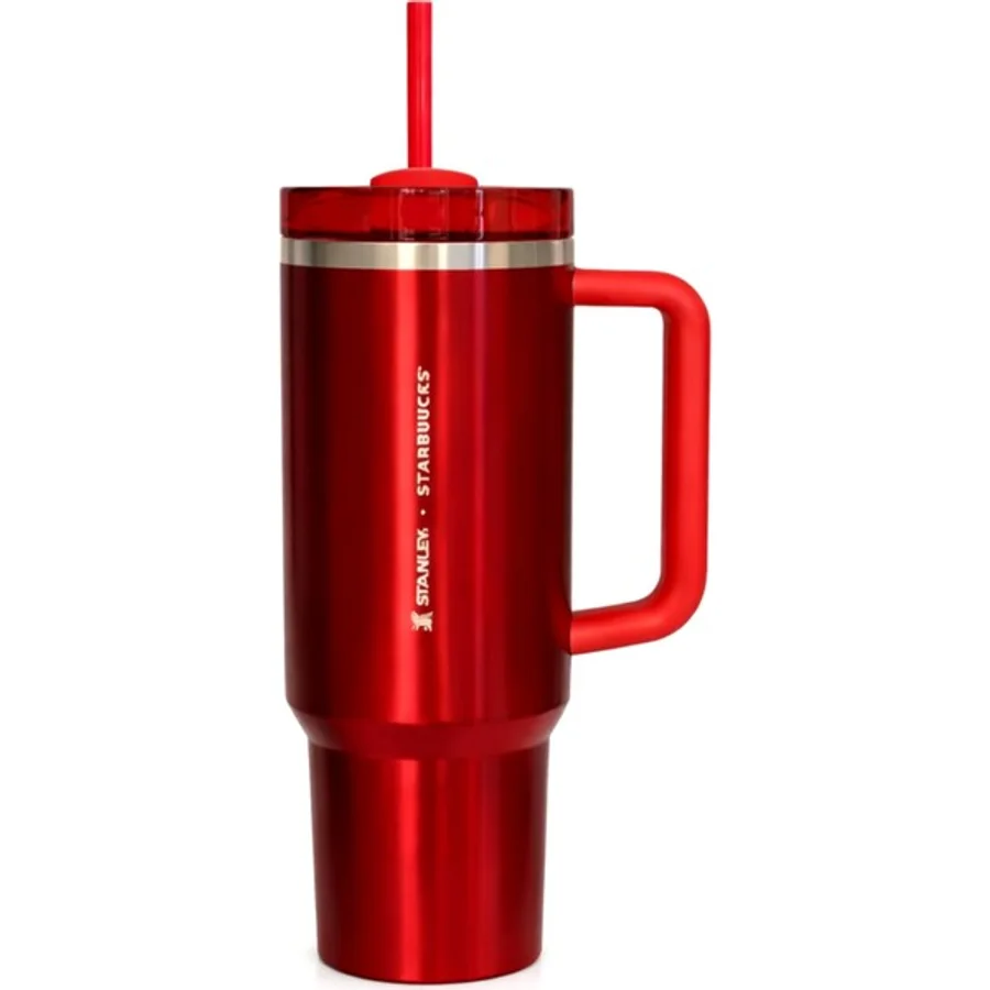 Stanley x Starbucks Holiday Quencher Red 40OZ Pipetli Çelik Termos - Bordo