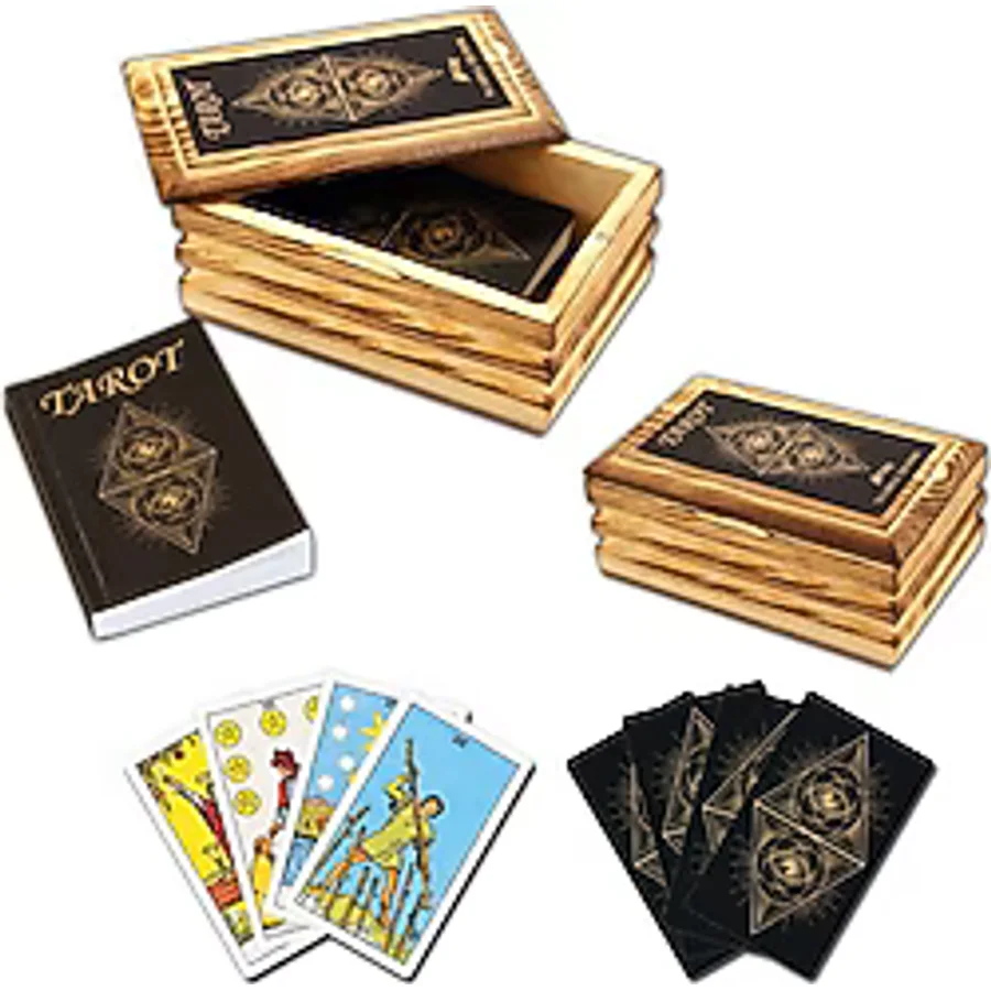 Star Ahşap Kutulu Tarot Kartları