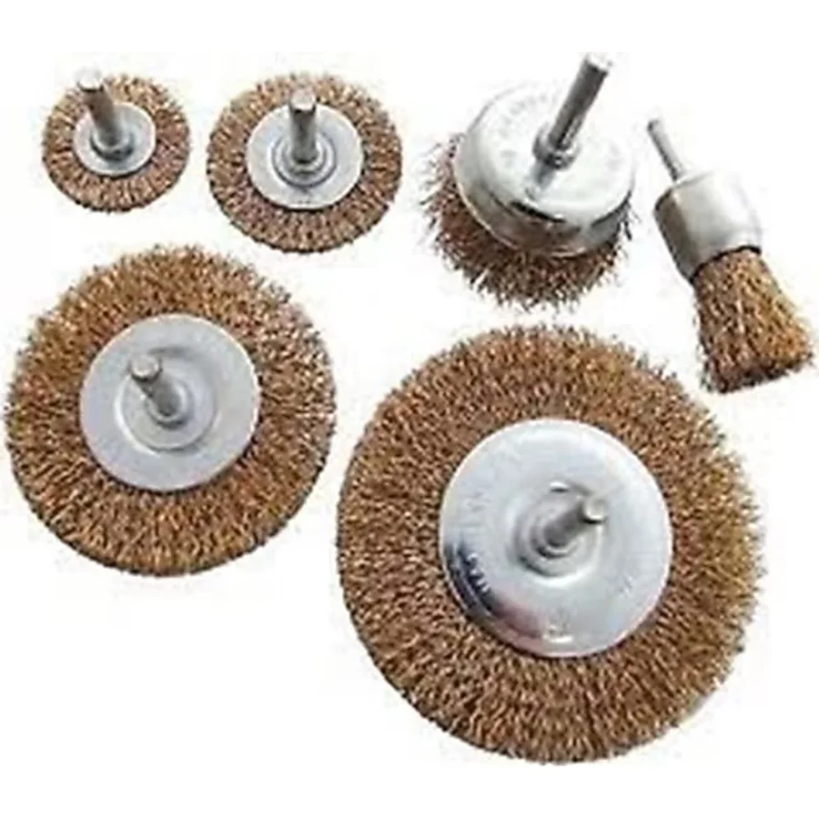 Star Pimli Tel Fırça Seti 6 Parça 100MM 75MM 50MM 50MM 45MM 25MM Star Str 01096