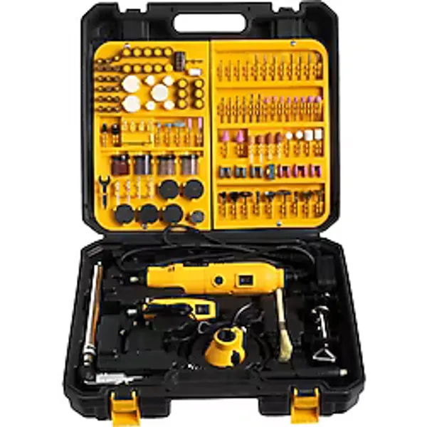 Staxx Power Alman SUPER500 430 Parça 500W Devir Ayarlı Çift Gravür Oyma Makinesi Dremel Taşlama Zımpara Seti