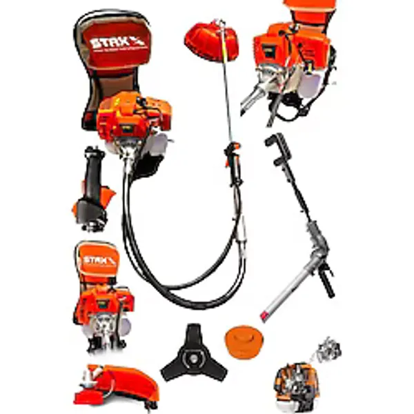 Staxx Power Çelik Krank 3hp 52CC Benzinli Sırt Tipi Tırpan Çayır Ot Biçme Makinesi + Zeytin Silkeleme Makinesi
