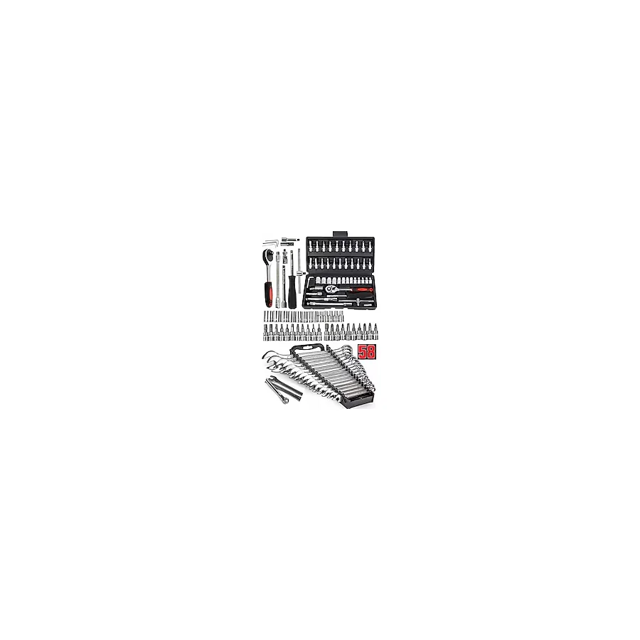 Staxx Power Germany 46+12 Parça Lokma Takımı Otomatik Cırcırlı 1/4" Kombine Açık Ağız-Yıldız Anahtar Takımı Seti