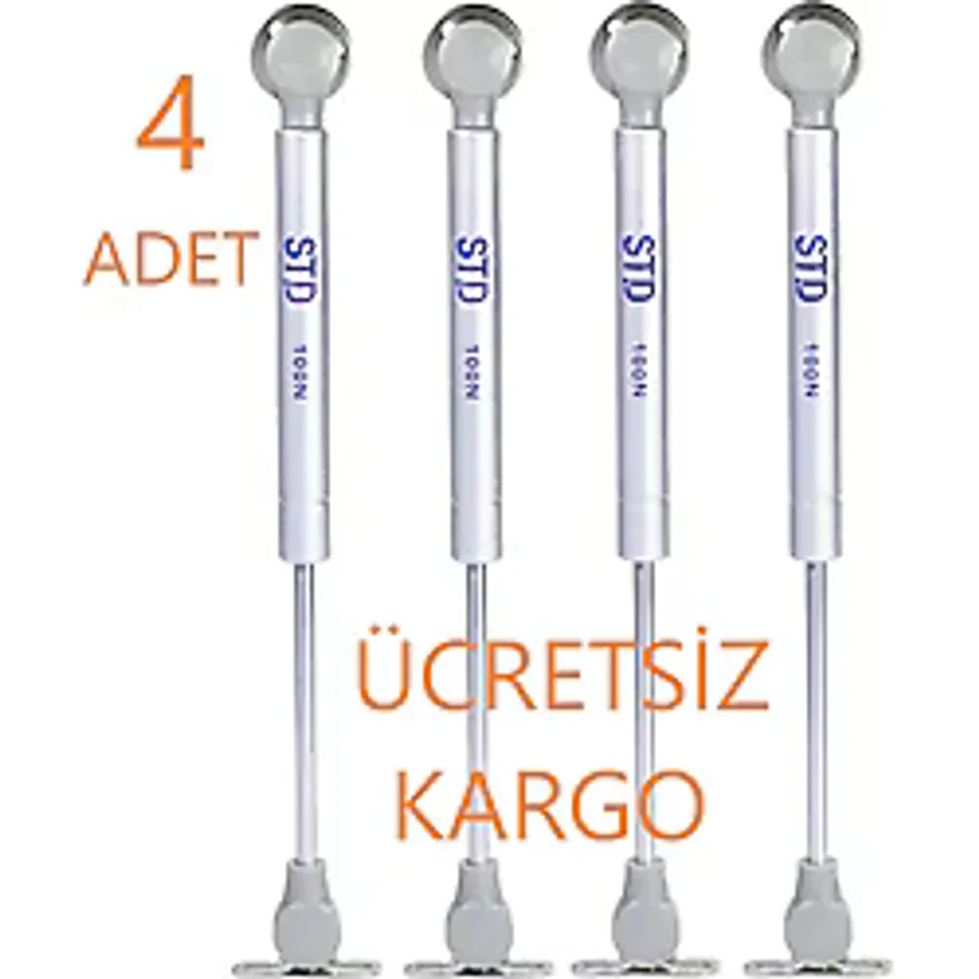 Std Dolap Amortisörü 4 Adet Gazlı Piston Kapak Hidroliği 100N