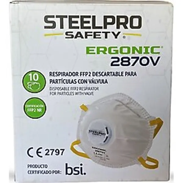 Steelpro 2870V Ffp2 Nr Konik Toz Maskesi (10 Adet-Kutu)