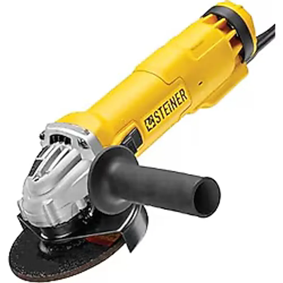 Steiner Alman 4200 W Metal Şanzıman Bakır Sargı Avuç Içi Taşlama Demir Metal Kesme Makinesi 125 Mm Siyah + 5 Disk