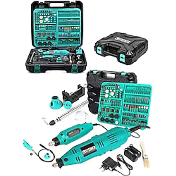 Steiner Alman 460 Watt 352 Parça 60.000 Rpm 6 Kademe Devir Ayarlı Hobi Gravür Seti Mini Taşlama Makinesi