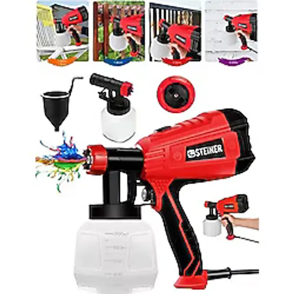 Steiner Alman Professional 1400 Watt Elektrikli Sprey Boya Püskürtme Tabancası Dezenfektan Ilaçlama Makinesi Sarı