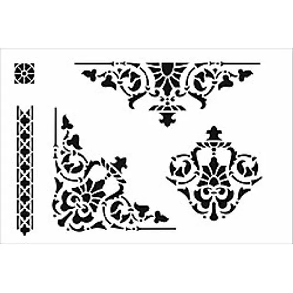 Stencil Sarayi Boyama Şablon Köşe - 4045