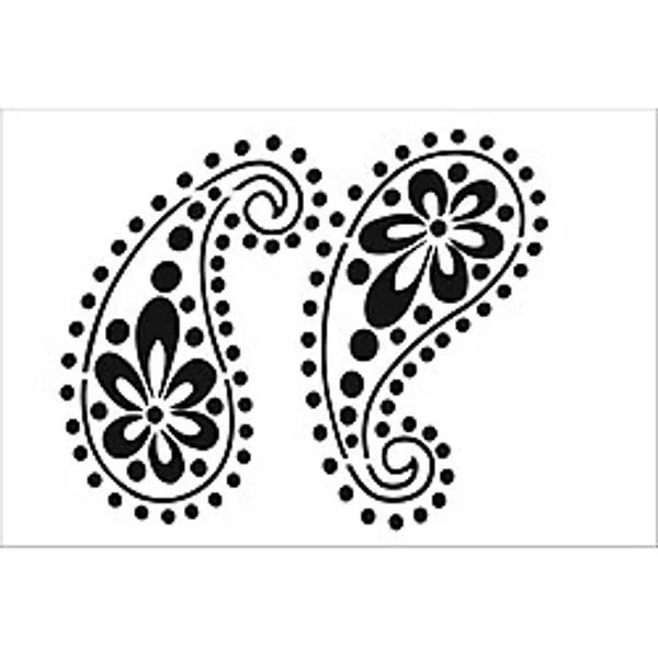 Stencil Sarayi Boyama Şablon Şal Desen - 4438