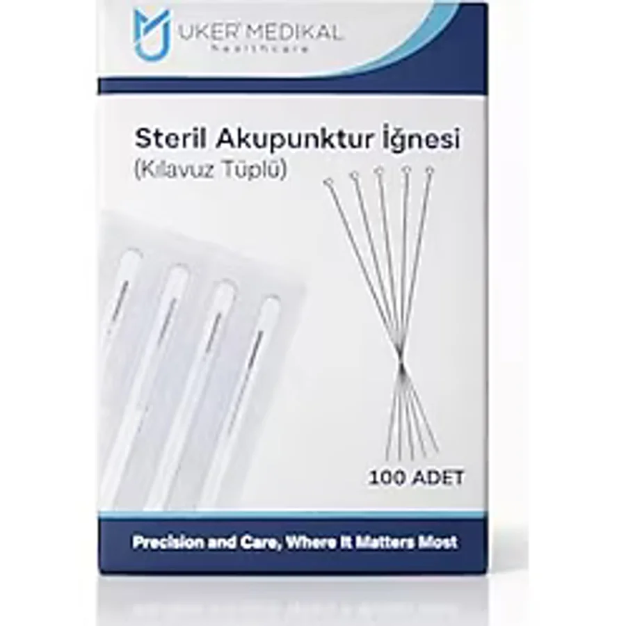 Steril Akupunktur İğnesi (Klavuz Tüplü)100'lü Paket (0.25 X 13 mm)