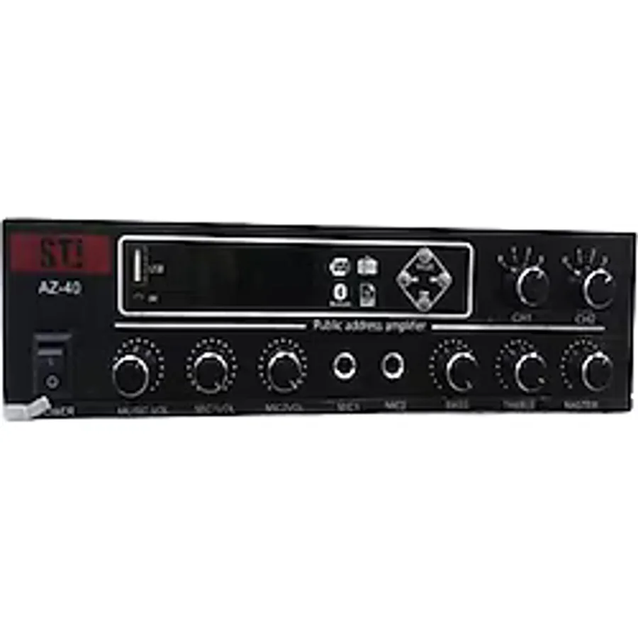 STI Az-40 2x80W 2 Bölgeli Trafolu Bluetoothlu Mikser Amfi