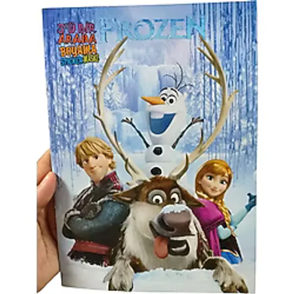 Stickerlı Boyama Kitabı 16 Karakterli Boyama Kitabı ve Sticker ve Frozen Maskesi Boyama Seti - Çok Renkli - 1 adet boyama seti