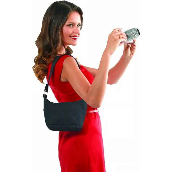 stile VR Amica 25 W fotoğraf makinesi çantası Omuz askısı, siyah