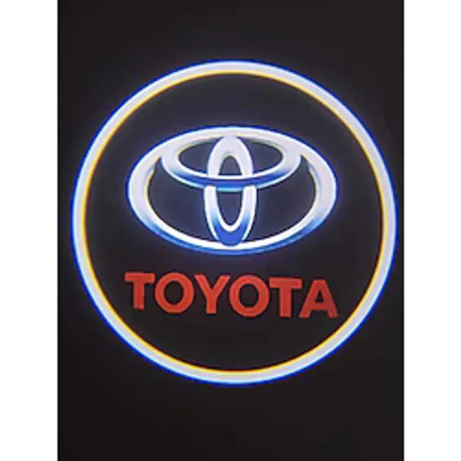 STİLİX GARAGE LOGOLU MESAFE VE IŞIK SENSÖRLÜ PİLLİ KAPI ALTI LED LOGO KIRMIZI YAZILI TOYOTA