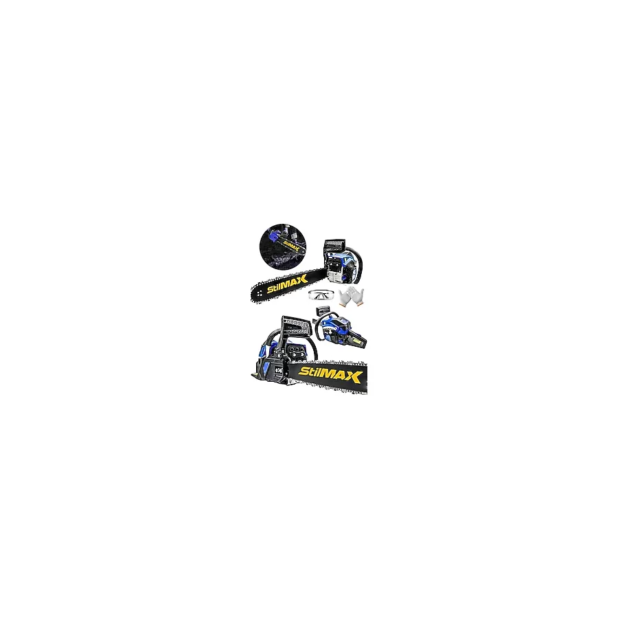 stilmax Germany Blue Turbo9200 Benzinli Ağaç Odun Dal Kesme Makinesi Motorlu Testere Zincirli Ağaç Kesme