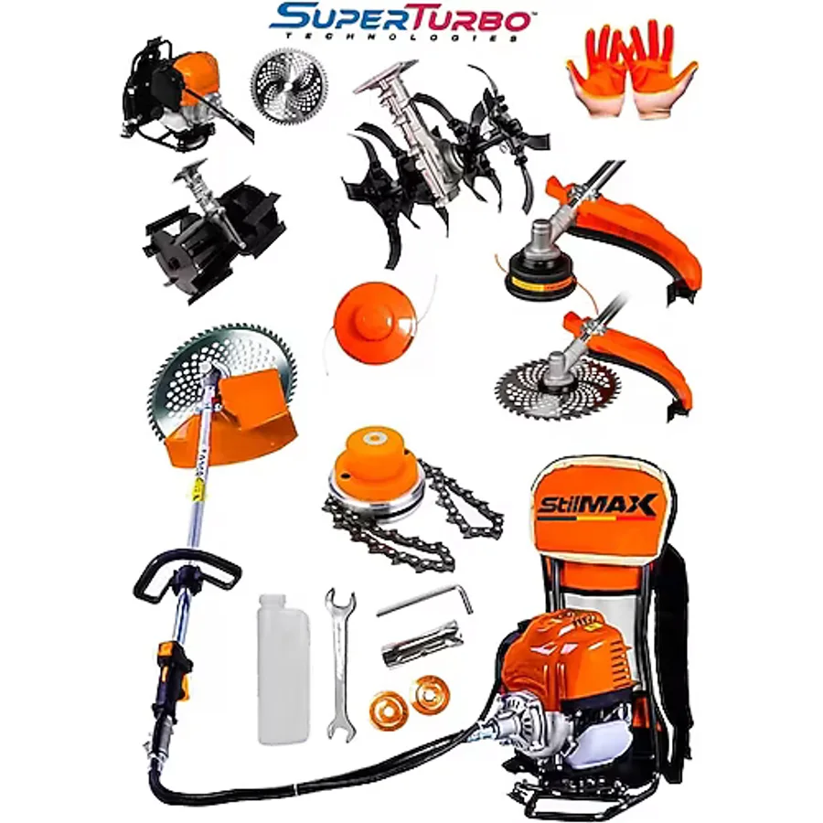 STILMAX Germany Superturbo Arazi Seti 20hpx Sırt Tipi Tırpan + 2'litoprak Eşeleme + Akrobat Çapa Aparatı