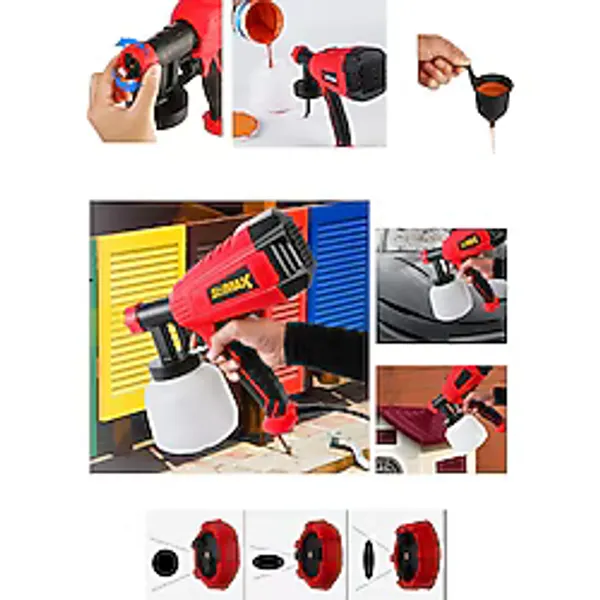Stilmax Sweden Yüksek Basınçlı Boya Ilaç Dezenfektan Püskürtme Makinesi Elektrikli Sprey Boya Tabancası 800W - 1,8 mm