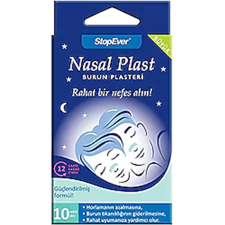 StopEver Nasal Plast 10'lu Büyük Boy Burun Plasteri