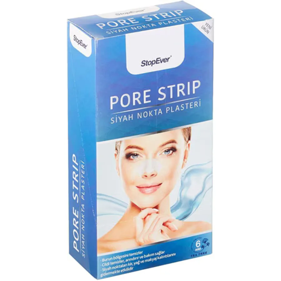StopEver Pore Strip 6'lı Siyah Nokta Burun Plasteri