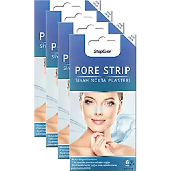Stopever Pore Strip Siyah Nokta Plasteri 1 Paket 6 Adet Plaster X4
