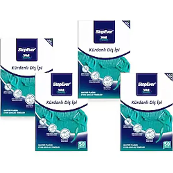 StopEver Well Tooth Nane Ferahlığı 50'li 4 Adet Kürdanlı Diş İpi