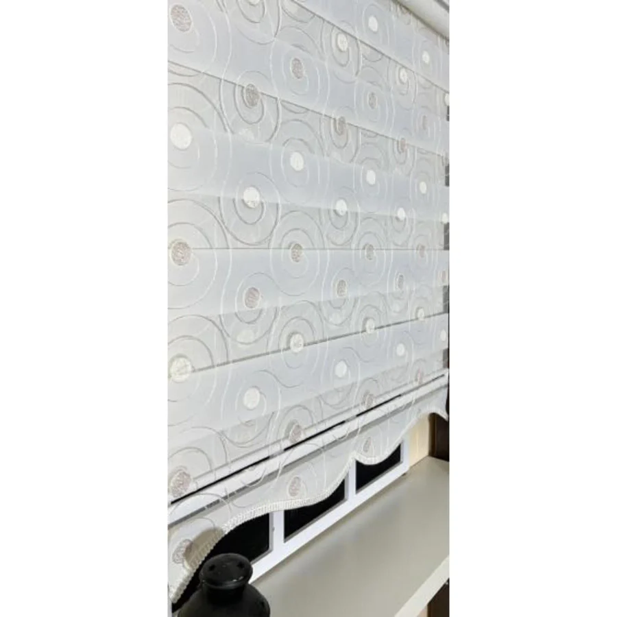 StorBurada Zebra Stor Nakışlı Ekru Etek Dilimli ST 126
