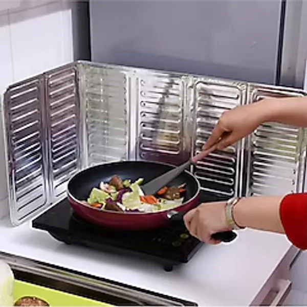 Store 2 Li Pratik Ocak Kenarı Yağ Koruyucu Alüminyum Levha 32,5 x 84 Cm Sıçrama Koruyucu Levha