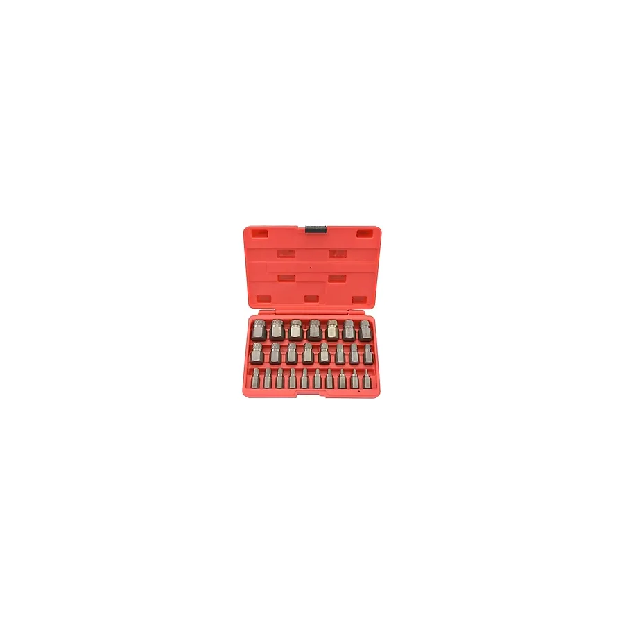 Storemax 04204A Hex- Multispline Vida ve Cıvata Çıkarıcı Seti, Çıkan Vida Çıkarma, Kırık Cıvata Sökücü, Soyulmuş Bağlantı Elemanı Aracı, 1/32 Inç Artışlarda 1/8 Inç Ila 7/8 Inç Artırma, Crmo,