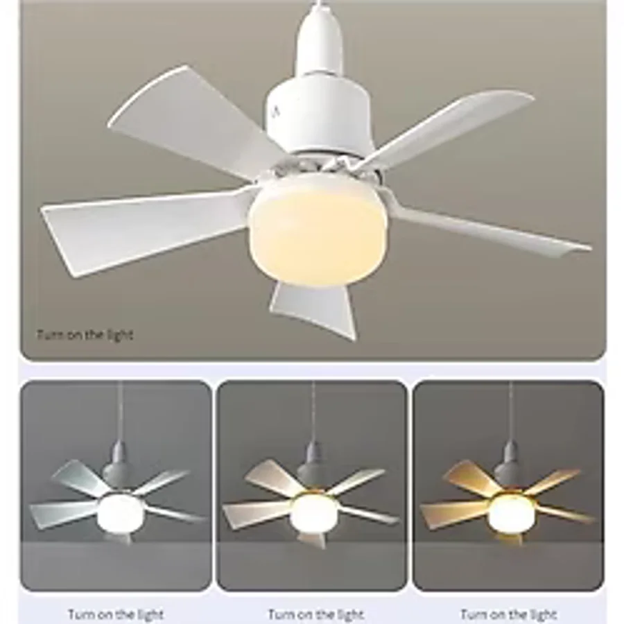Storemax 62W, Fan LED Tavan Vantilatörü, 3 Renk Işık, 3 Hız Kademeli, Uzaktan Kumandalı, E27 Duy, Beyaz - Ahşap