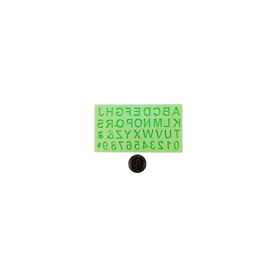 Storemax Parti Vitrini Alfabe Şeklinde Harf ve Rakam Silikon Kokulu Taş ve Sabun Kalıbı 1X1X1 cm - Ahşap