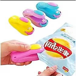 Storemax Pilli Poşet Kapatıcı Kapatma Makinası Ağzı Yapıştırma Aleti Buzdolabı Poşeti Kapatma Aparatı - Ahşap - Beyaz