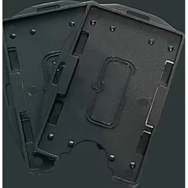 Stormistoretr 2 adet Siyah Yatay ve Dikey Çift Hazneli Kart Koruyucu Kimlik Kartı Kabı