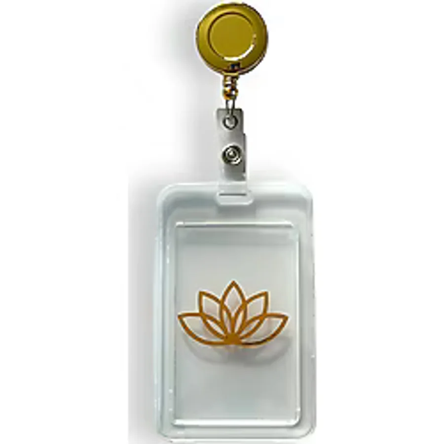 StormiStoretr Lotus Gold Yoyo ve Premium Şeffaf Dikey Yaka Kartı