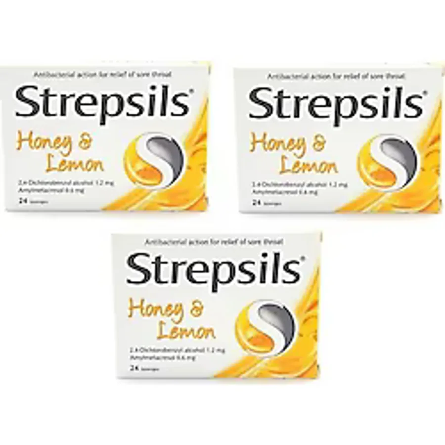 Strepsils Bal ve Limon Aromalı 24'lü Pastil 3 Adet