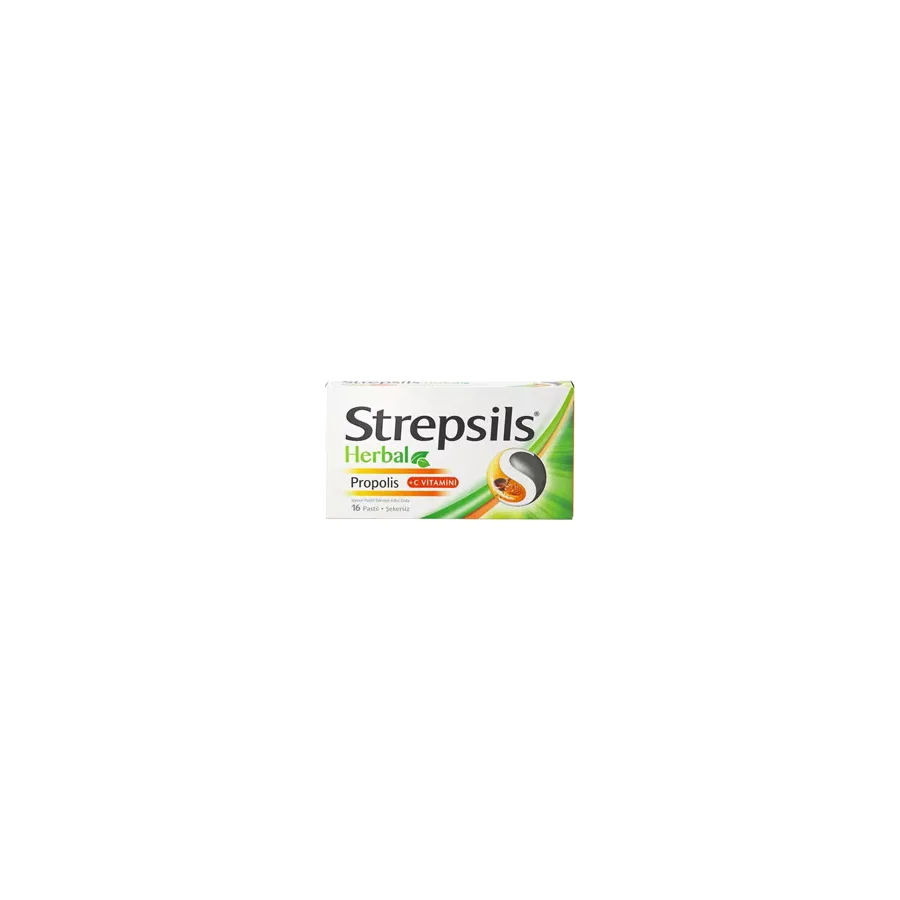 Strepsils Herbal Propolis ve C Vitaminli 16'lı Pastil
