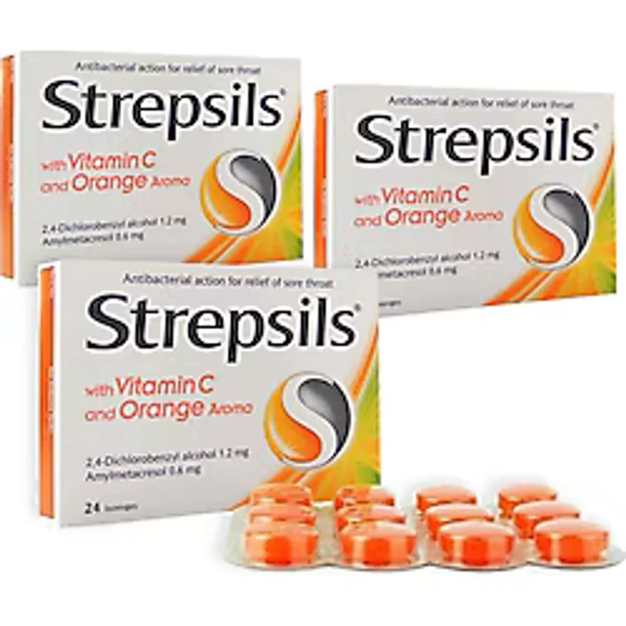 Strepsils Portakal & C Vitamini Aromalı 24 Pastil 3 Adet