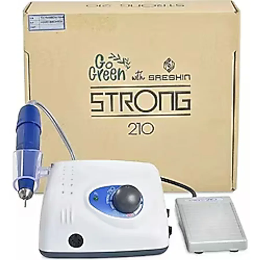 Strong 210 Elektrikli Freze Törpü Makinesi - Manikür Pedikür Motoru - Mikromotor 65w 35.000rpm