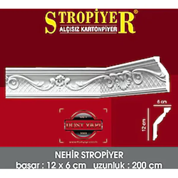 STROPİYER Alçısız Kartonpiyer Nehir Modeli 10 Adet 20 Metre