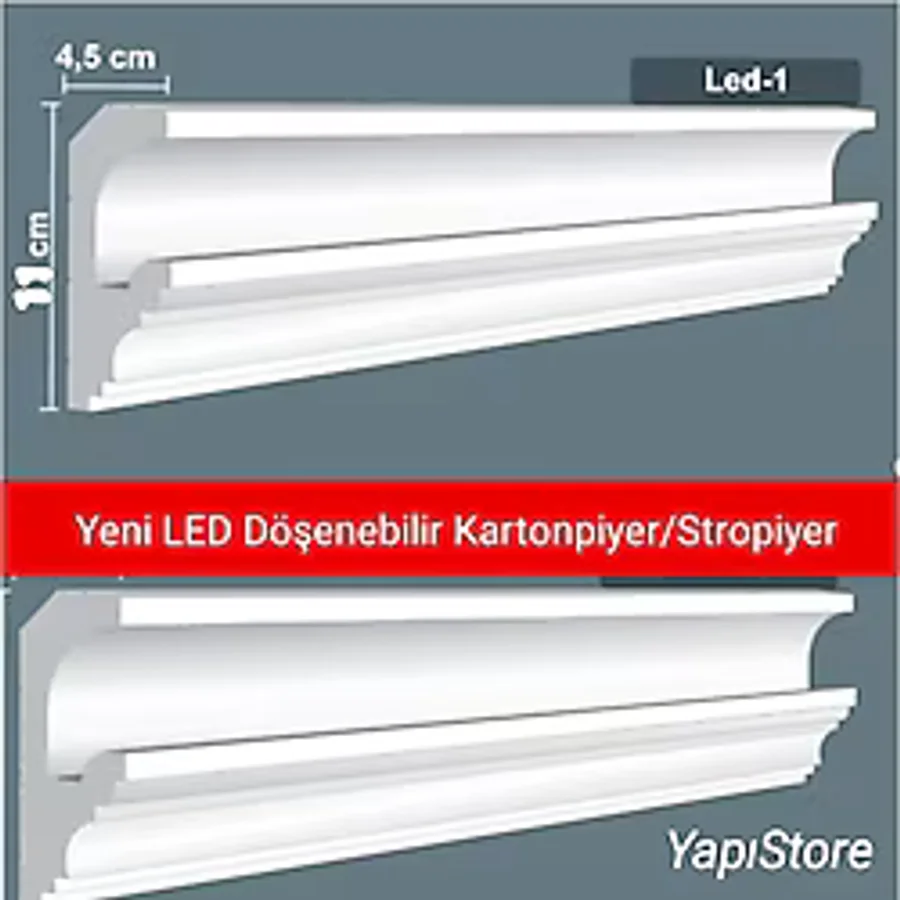 STROPİYER KARTONPİYER LED-1 MODELİ TAVAN KAPLAMA IŞIK BANDI