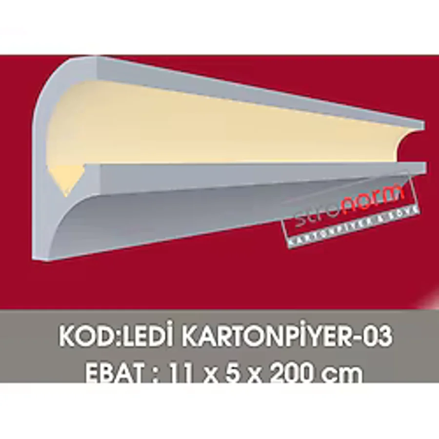 Stropiyer Tavan Led Uygulanabilir Kartonpiyer Lk03 Ücretsiz Kargo