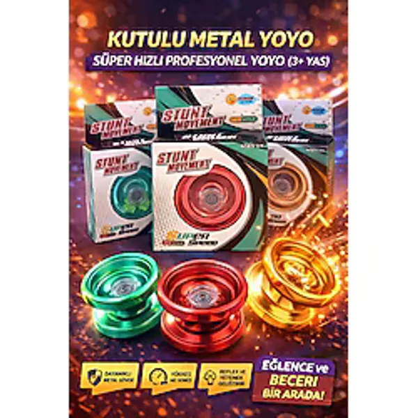 Stunt Movement Kutulu Metal Yoyo Süper Hızlı Profesyonel Yoyo