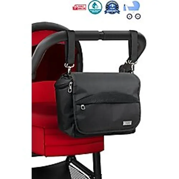 Stylo Stroller Bag Bebek Arabası ve Omuz Çantası X Pro Termos Bölümlü - Siyah